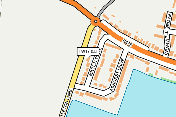 TW17 0JJ map - OS OpenMap – Local (Ordnance Survey)