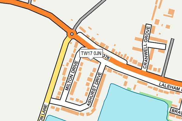 TW17 0JN map - OS OpenMap – Local (Ordnance Survey)
