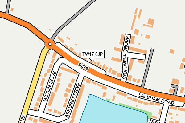TW17 0JP map - OS OpenMap – Local (Ordnance Survey)