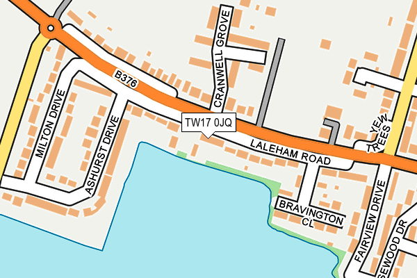 TW17 0JQ map - OS OpenMap – Local (Ordnance Survey)