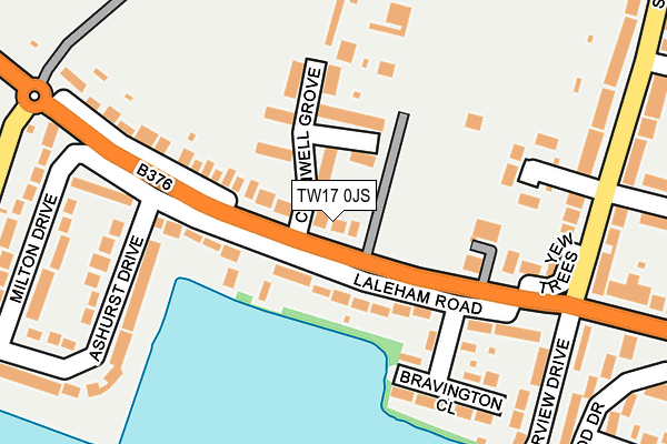 TW17 0JS map - OS OpenMap – Local (Ordnance Survey)