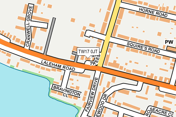 TW17 0JT map - OS OpenMap – Local (Ordnance Survey)