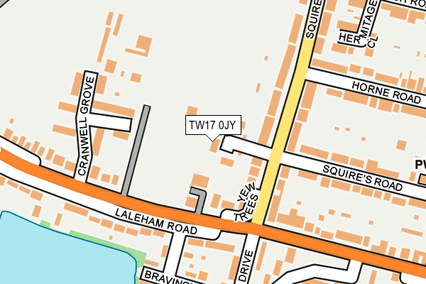 TW17 0JY map - OS OpenMap – Local (Ordnance Survey)