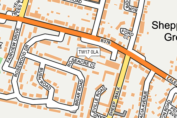 TW17 0LA map - OS OpenMap – Local (Ordnance Survey)
