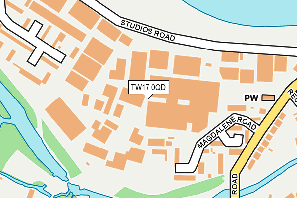 TW17 0QD map - OS OpenMap – Local (Ordnance Survey)