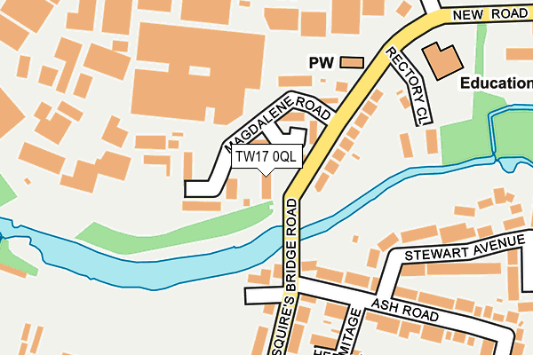 TW17 0QL map - OS OpenMap – Local (Ordnance Survey)