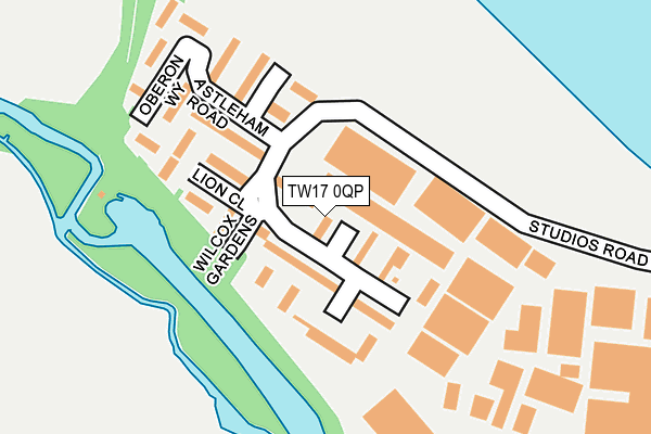 TW17 0QP map - OS OpenMap – Local (Ordnance Survey)