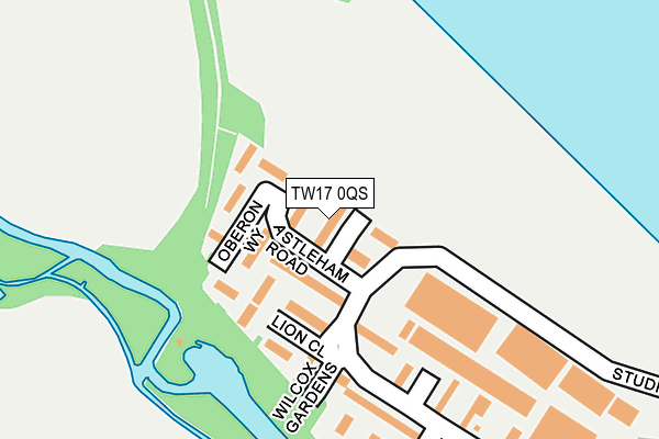 TW17 0QS map - OS OpenMap – Local (Ordnance Survey)