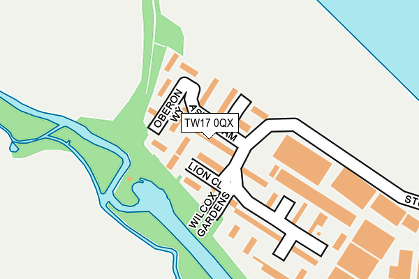 TW17 0QX map - OS OpenMap – Local (Ordnance Survey)
