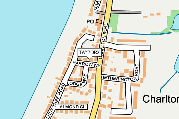 TW17 0RX map - OS OpenMap – Local (Ordnance Survey)