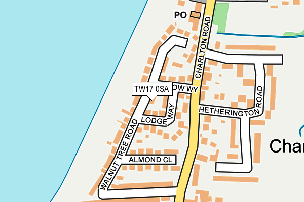 TW17 0SA map - OS OpenMap – Local (Ordnance Survey)