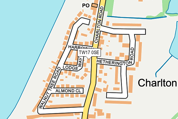 TW17 0SE map - OS OpenMap – Local (Ordnance Survey)