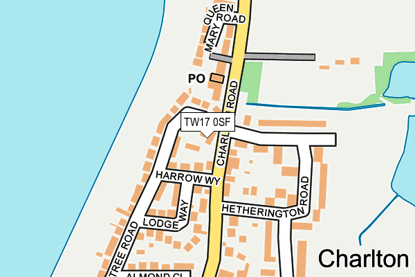 TW17 0SF map - OS OpenMap – Local (Ordnance Survey)