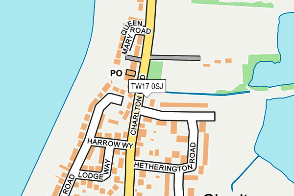 TW17 0SJ map - OS OpenMap – Local (Ordnance Survey)