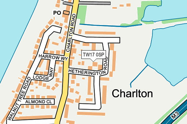 TW17 0SP map - OS OpenMap – Local (Ordnance Survey)