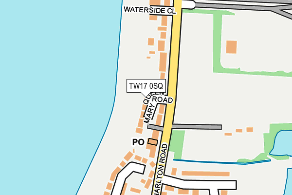 TW17 0SQ map - OS OpenMap – Local (Ordnance Survey)