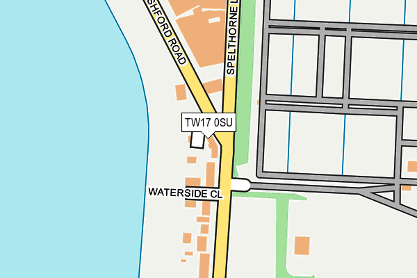 TW17 0SU map - OS OpenMap – Local (Ordnance Survey)