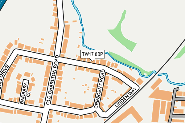 TW17 8BP map - OS OpenMap – Local (Ordnance Survey)