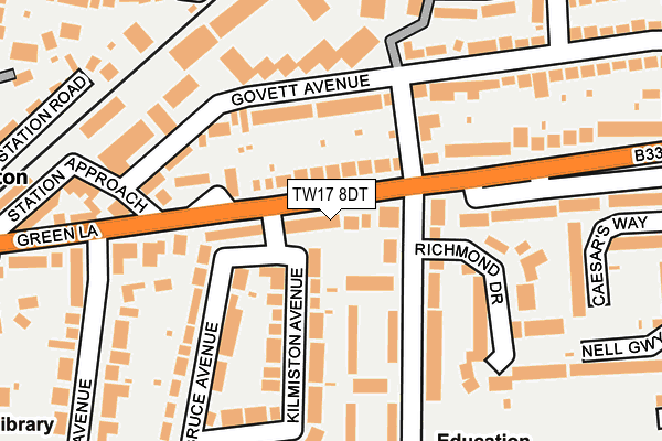 TW17 8DT map - OS OpenMap – Local (Ordnance Survey)