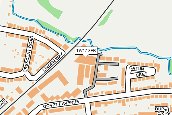 TW17 8EB map - OS OpenMap – Local (Ordnance Survey)
