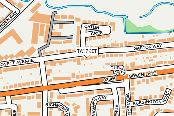 TW17 8ET map - OS OpenMap – Local (Ordnance Survey)