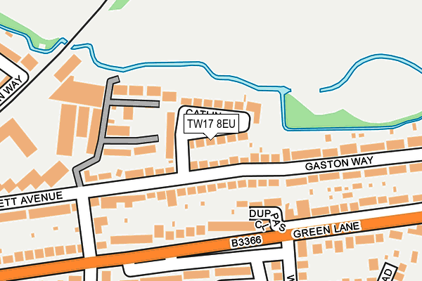 TW17 8EU map - OS OpenMap – Local (Ordnance Survey)