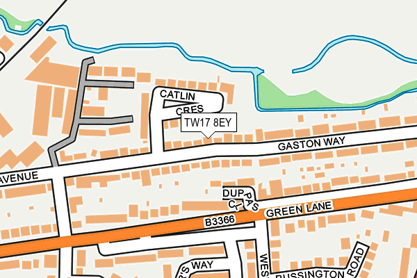TW17 8EY map - OS OpenMap – Local (Ordnance Survey)