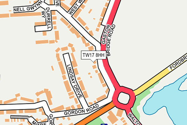 TW17 8HH map - OS OpenMap – Local (Ordnance Survey)