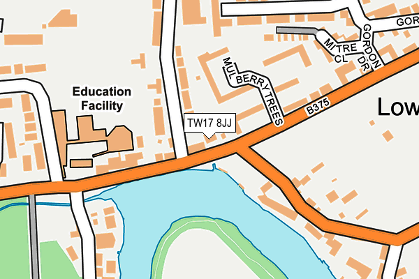 TW17 8JJ map - OS OpenMap – Local (Ordnance Survey)