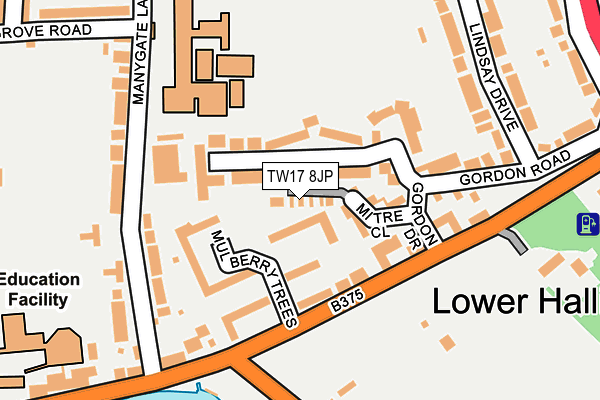 TW17 8JP map - OS OpenMap – Local (Ordnance Survey)