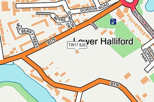 TW17 8JS map - OS OpenMap – Local (Ordnance Survey)