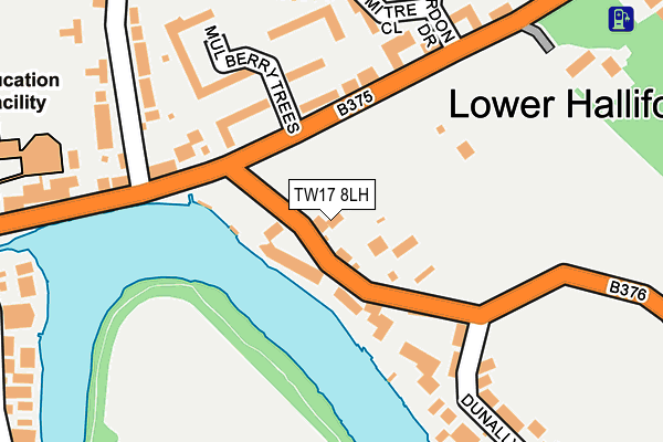 TW17 8LH map - OS OpenMap – Local (Ordnance Survey)