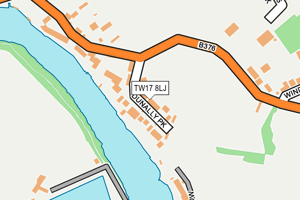 TW17 8LJ map - OS OpenMap – Local (Ordnance Survey)