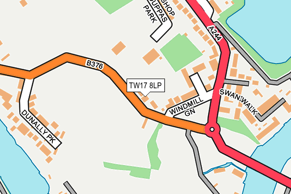TW17 8LP map - OS OpenMap – Local (Ordnance Survey)