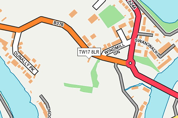 TW17 8LR map - OS OpenMap – Local (Ordnance Survey)