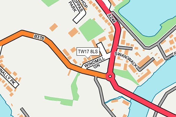 TW17 8LS map - OS OpenMap – Local (Ordnance Survey)