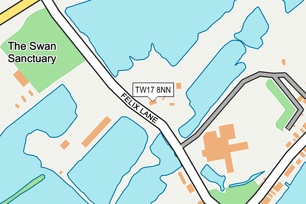 TW17 8NN map - OS OpenMap – Local (Ordnance Survey)