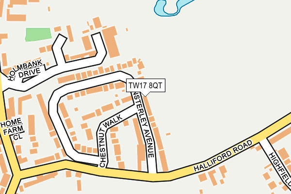 TW17 8QT map - OS OpenMap – Local (Ordnance Survey)