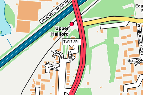 TW17 8RL map - OS OpenMap – Local (Ordnance Survey)