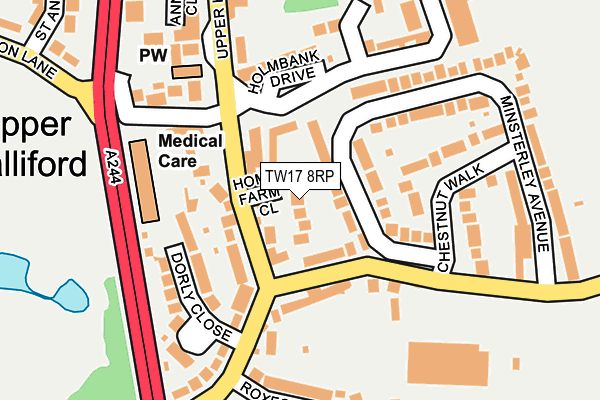 TW17 8RP map - OS OpenMap – Local (Ordnance Survey)