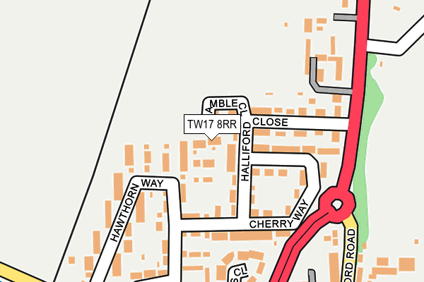 TW17 8RR map - OS OpenMap – Local (Ordnance Survey)