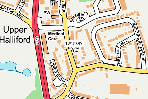TW17 8RY map - OS OpenMap – Local (Ordnance Survey)
