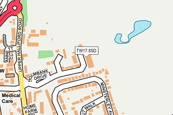 TW17 8SD map - OS OpenMap – Local (Ordnance Survey)