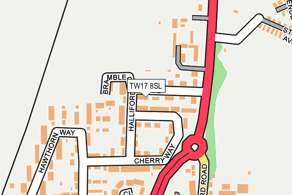TW17 8SL map - OS OpenMap – Local (Ordnance Survey)