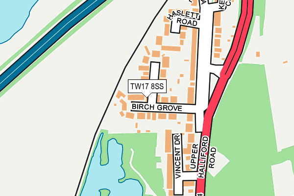 TW17 8SS map - OS OpenMap – Local (Ordnance Survey)