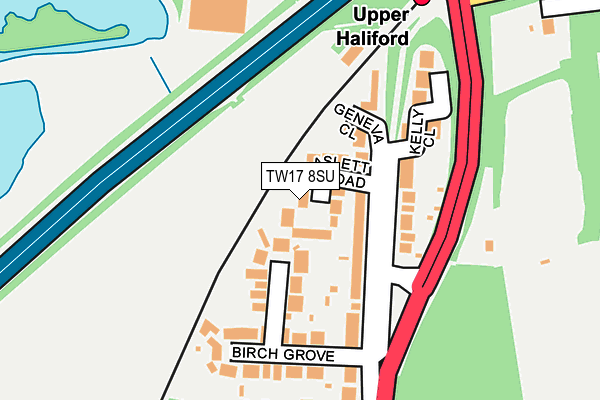 TW17 8SU map - OS OpenMap – Local (Ordnance Survey)