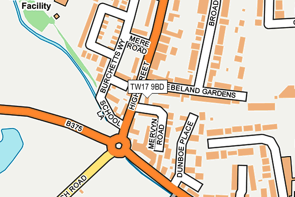 TW17 9BD map - OS OpenMap – Local (Ordnance Survey)