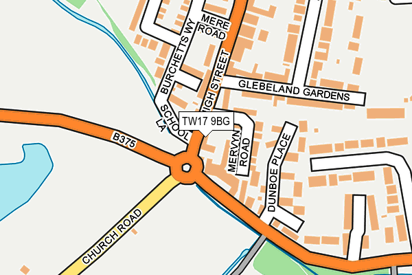 TW17 9BG map - OS OpenMap – Local (Ordnance Survey)