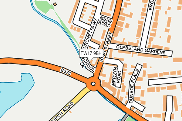 TW17 9BH map - OS OpenMap – Local (Ordnance Survey)