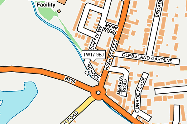 TW17 9BJ map - OS OpenMap – Local (Ordnance Survey)